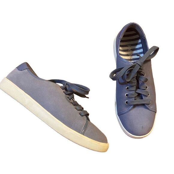 Vionic Brinley Water Resistant Suede Sneakers Blue Size 7 - Picture 2 of 9